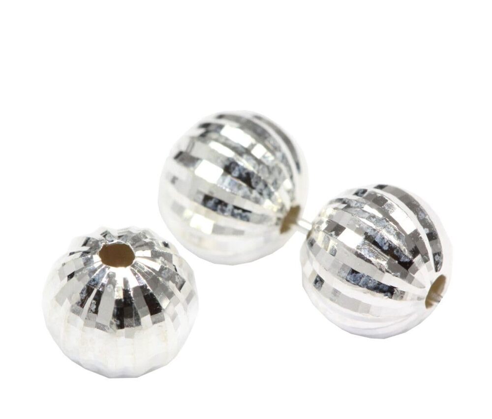 9640 30pcs Adabele Authentic 925 Sterling Silver 6mm 0.24 inch Sparkle